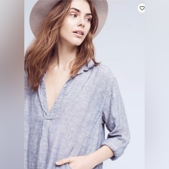 CP Shades Teton Linen Tunic in Lilac Size Medium - Picture 4 of 11